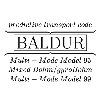 \bgroup\color{black}$
\small
\begin{array}{c}
\underbrace{%
\begin{array}{c}...
...\;Bohm/gyroBohm\\
Multi-Mode\;Model\;99
\end{array}
}
\end{array}
$\egroup